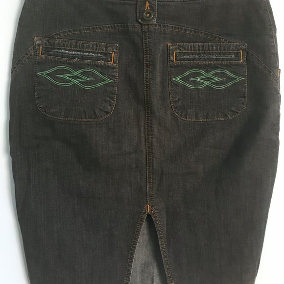 Jean Pencil Skirt - Picture 2 of 4